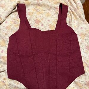 Free people movement bergundy corset top Xs/S